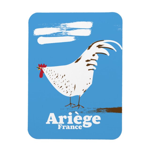 Imán Afiche de viaje de Ariège France. (Vertical)