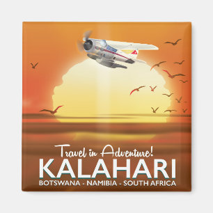 Imán Afiche de viaje de aventura en el desierto de Kala