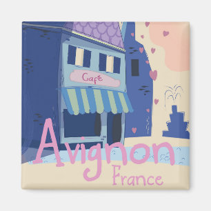 Imán Afiche de viaje de Avignon France personalizado