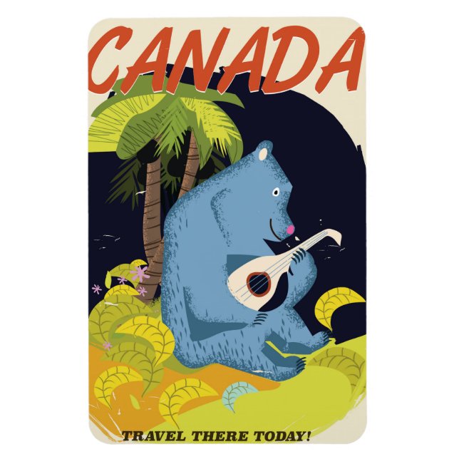 Imán Afiche de viaje de Canadá (Vertical)
