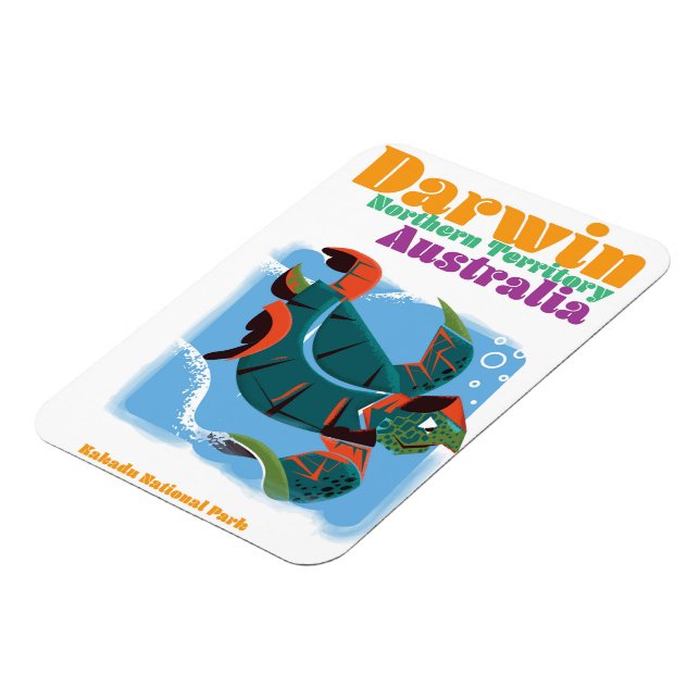 Imán Afiche de viaje de Darwin, Territorio del Norte de (Lado Izquierdo)