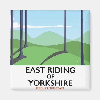 Imán Afiche de viaje de East Riding en Yorkshire