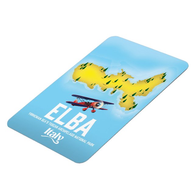 Imán Afiche de viaje de Elba, Mar Tirreno, Toscana, Ita (Lado Izquierdo)