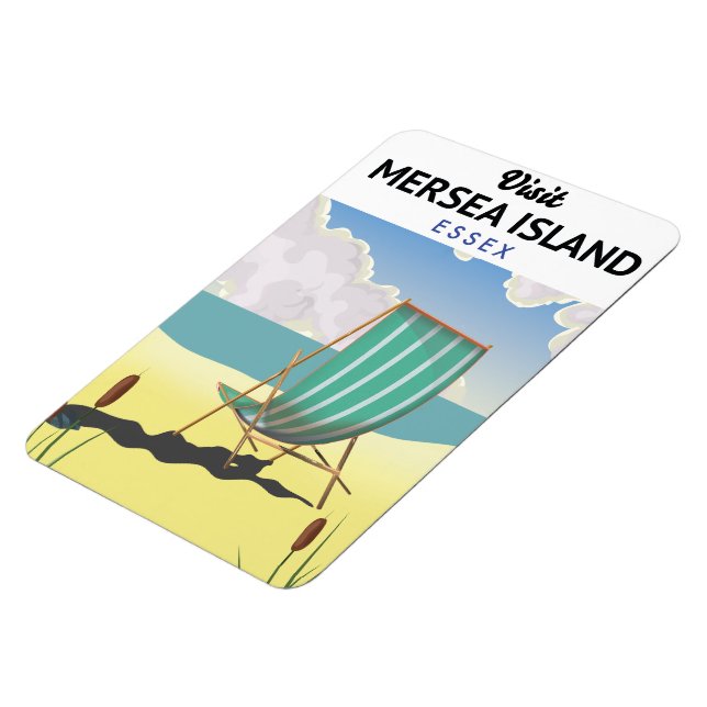 Imán Afiche de viaje de Essex, isla de Mersia (Lado Izquierdo)
