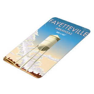 Imán Afiche de viaje de Fayetteville Arkansas
