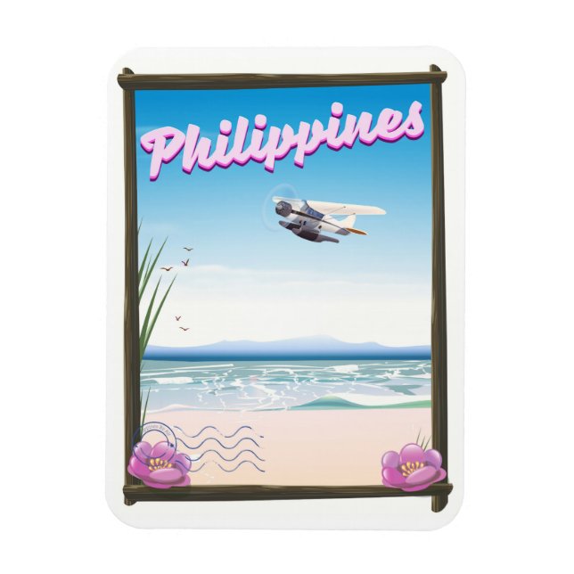 Imán Afiche de viaje de Filipinas (Vertical)