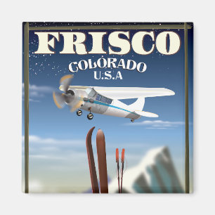 Imán Afiche de viaje de Frisco Colorado USA