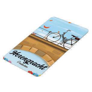 Imán Afiche de viaje de Herengracht Canal Amsterdam