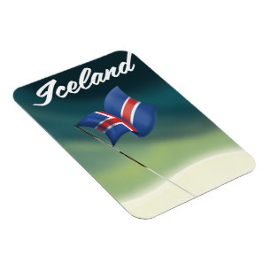 Imán Afiche de viaje de Islandia