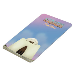 Imán Afiche de viaje de Karachi en Pakistán