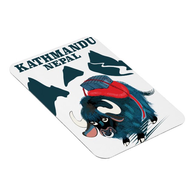Imán Afiche de viaje de Katmandú en Nepal (Lado Derecho)