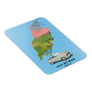 Imán Afiche de viaje de la Isla de Man