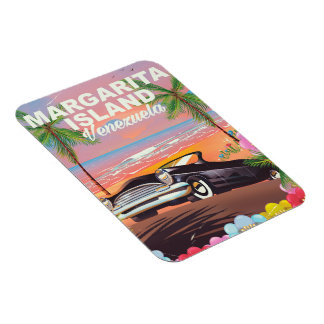 Imán Afiche de viaje de la isla Margarita