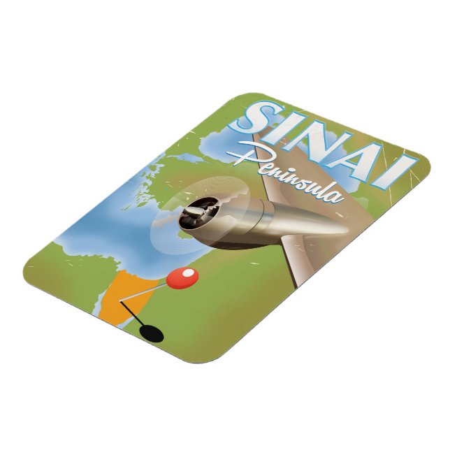Imán Afiche de viaje de la península del Sinaí (Lado Izquierdo)