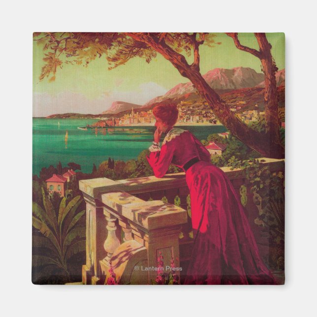 Imán Afiche de viaje de la Riviera Francesa # 2 (Frente)