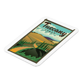 Imán Afiche de viaje de la Toscana Italia