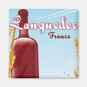 Imán Afiche de viaje de Languedoc Francia