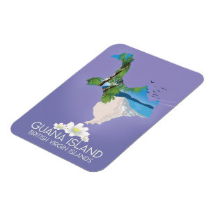 Imán Afiche de viaje de las Islas Vírgenes Británicas