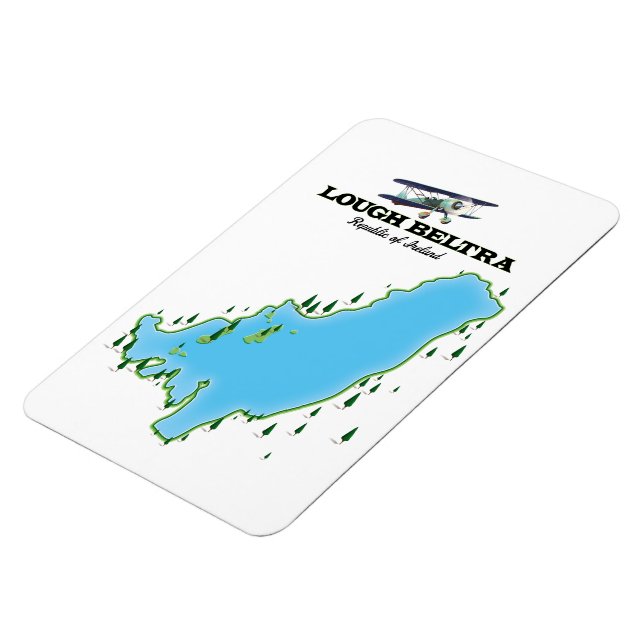 Imán Afiche de viaje de Lough Beltra Ireland (Lado Izquierdo)