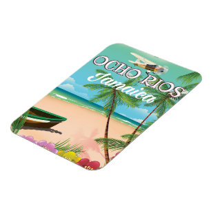 Imán Afiche de viaje de Ocho Rios Jamaica