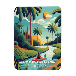 Imán Afiche de viaje de One Star Review de la carrera d