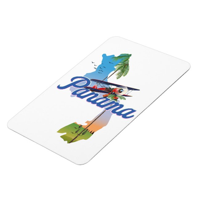 Imán Afiche de viaje de Panamá (Lado Izquierdo)
