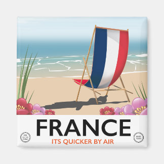 Imán Afiche de viaje de playa de Francia