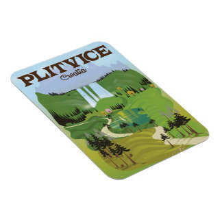 Imán Afiche de viaje de Plitvice Croatia