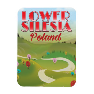 Imán afiche de viaje de Silesia Polonia baja