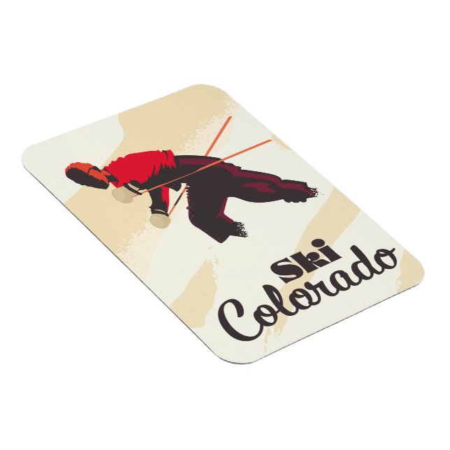 Imán Afiche de viaje de Ski Colorado (Lado Derecho)