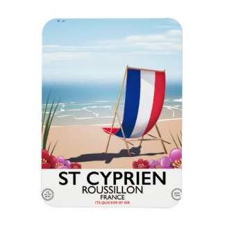 Imán Afiche de viaje de St Cyprien, Roussillon France