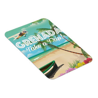 Imán Afiche de viaje de vacaciones de la época de Grana