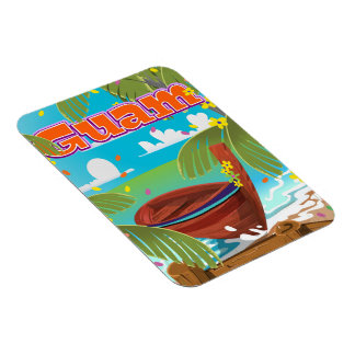 Imán Afiche de viaje de vacaciones de la isla de Guam.