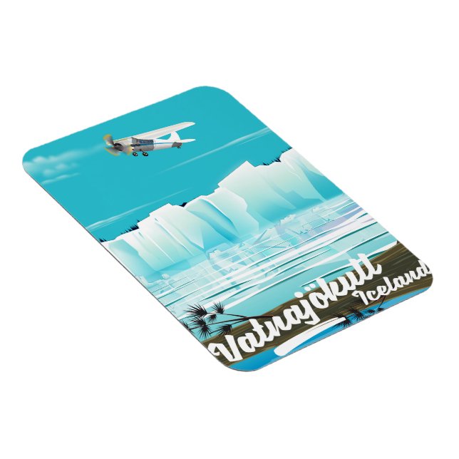 Imán Afiche de viaje de Vatnajökull (Lado Derecho)