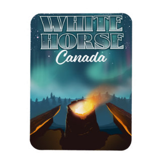 Imán Afiche de viaje de White Horse Canada