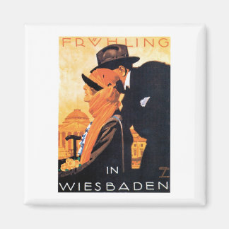 Imán Afiche de viaje de Wiesbaden