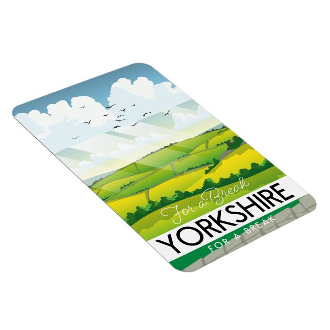Imán Afiche de viaje de Yorkshire (Lado Derecho)