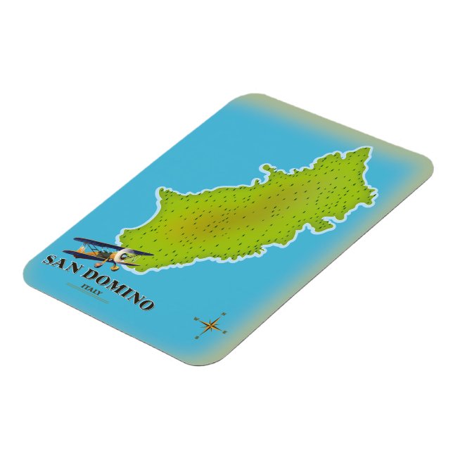 Imán Afiche de viaje del mapa de Elba Italia (Lado Izquierdo)
