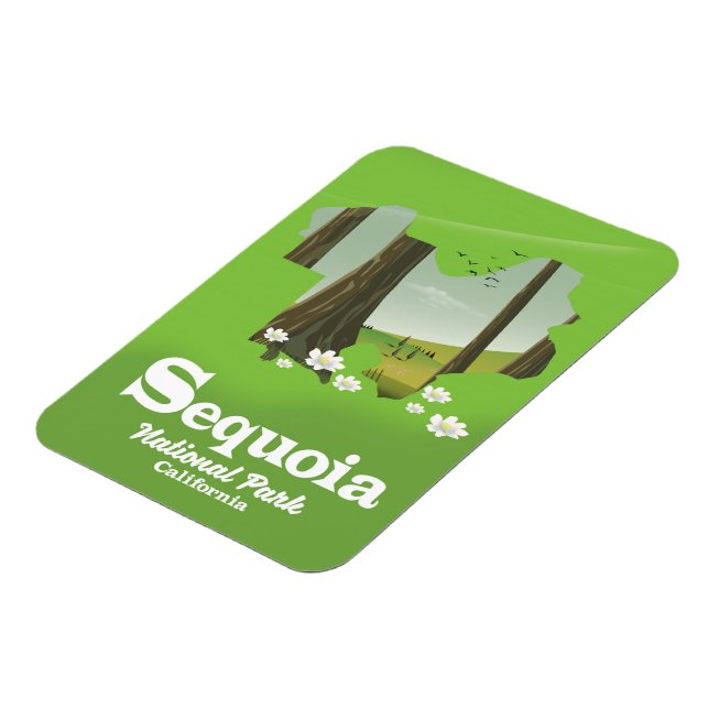 Imán Afiche de viaje del mapa del Parque Nacional de Se (Lado Izquierdo)