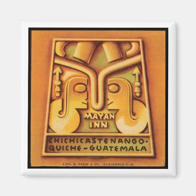Imán Afiche de viaje del Mayan Inn Guatamala (Frente)