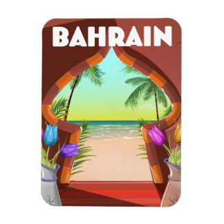 Imán Afiche de viaje del palacio de Bahréin