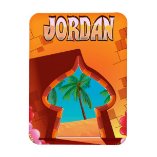 Imán Afiche de viaje del Palacio de Jordania