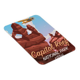 Imán Afiche de viaje del Parque Nacional Capitol Reef