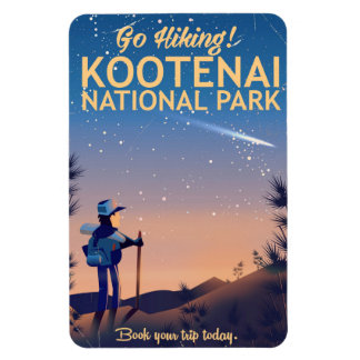 Imán Afiche de viaje del Parque Nacional Kootenai