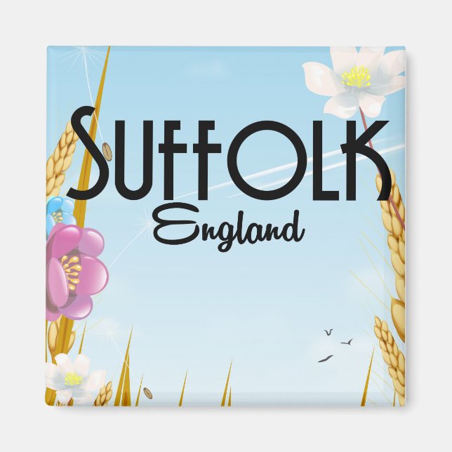 Imán Afiche de viaje del personalizado de granja Suffol (Frente)