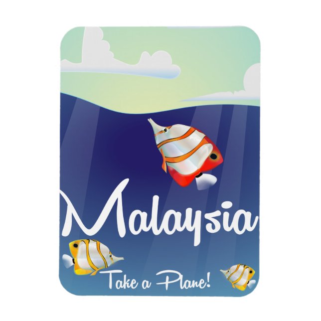 Imán Afiche de viaje del Personalizado de Malasia (Vertical)