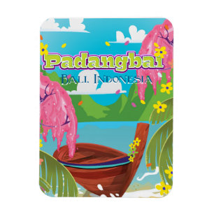 Imán Afiche de viaje del personalizado de Padangbai.