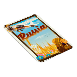 Imán Afiche de viaje del personalizado de paisaje agríc