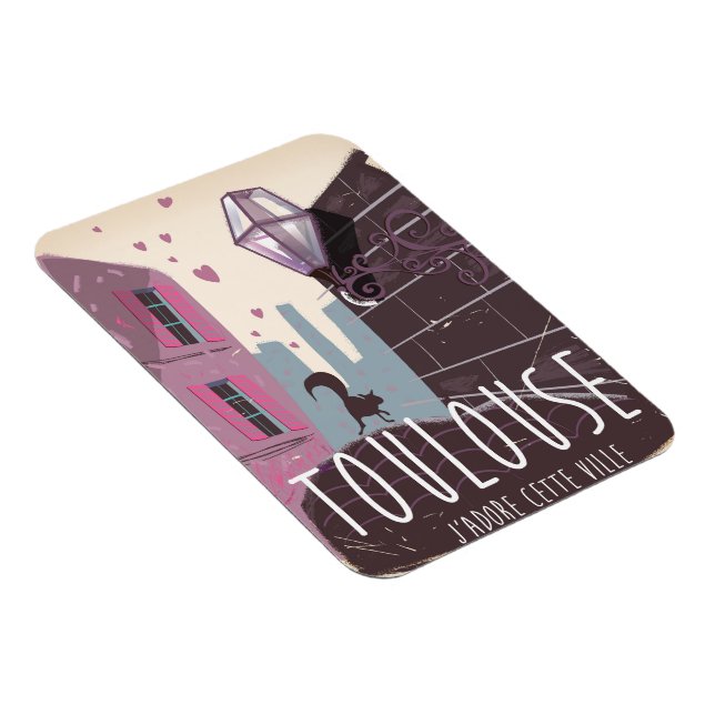 Imán Afiche de viaje del personalizado de Toulouse Fran (Lado Derecho)