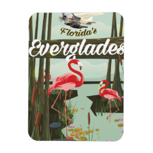 Imán Afiche de viaje del personalizado Everglades de Fl